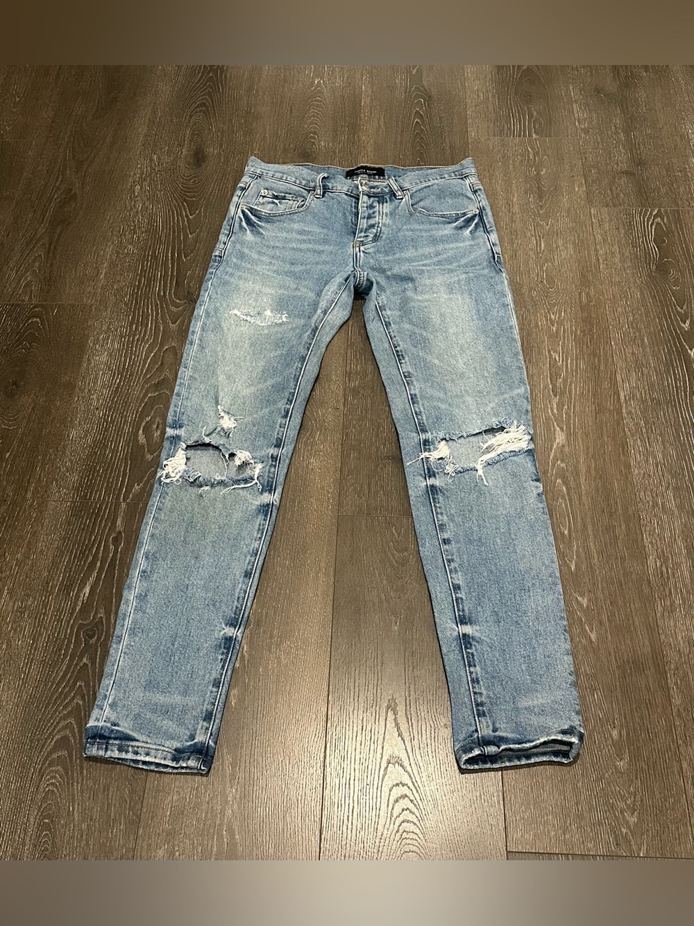 Purple Brand Slim Fit  Ripped Distressed Blue Men's Jeans Men’s 30x31 #202375